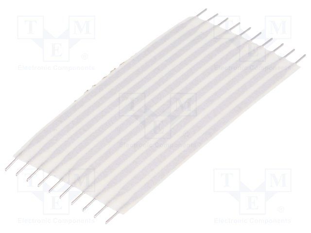 10 Way Ribbon Cable, 2.54mm Pitch, 3A, 300V