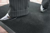 Fingertip Black Rubber Finger Tip Entrance & Walkway Mat, 0.8 x 1m