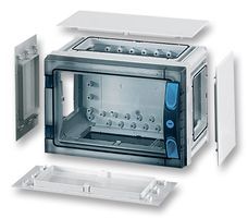 HENSEL   FP0101   Enclosure, IP65, DIN Rail, 186 mm, 276 mm, 186 mm, Thermoplastic, Grey