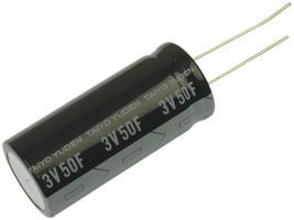 CAPACITOR, ELECTRIC DOUBLE LAYER, 3V, 50000000uF, THROUGH HOLE MOUNT, RADIAL LEADED, ROHS COMPLIANT