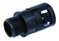 Adaptaflex Straight Cable Conduit Fitting, Nylon 66 Black 21mm nominal size IP66
