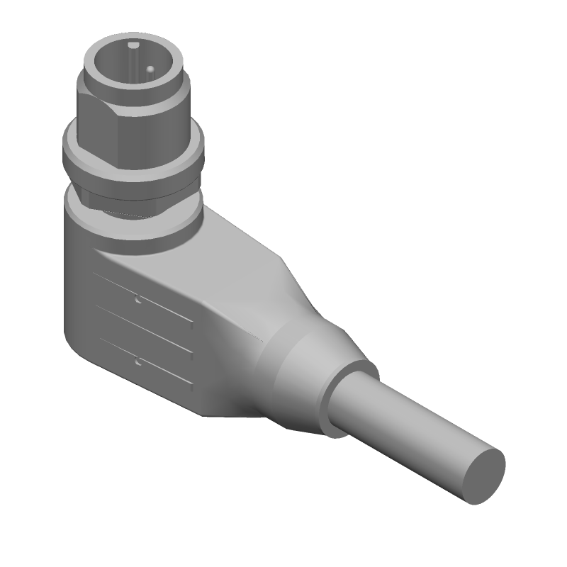 M12 4-Conductor 22AWG PUR Cable Assembly, 5m, 4A, IP65