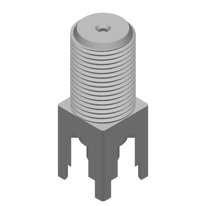 RF Connector, Female, Straight, 75 Ohm, 2GHz, PCB Mount