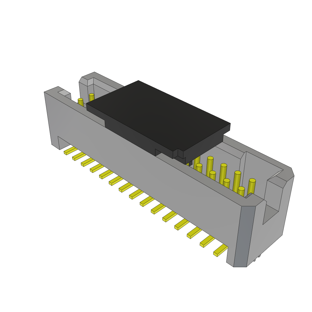 Conn Shrouded Header HDR 30 POS 1.27mm Solder ST Top Entry SMD T/R