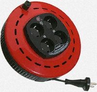 18m Extension Reel Type K - Danish,4 Socket