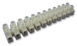 METWAY ELECTRICAL INDUSTRIES         323WE12             Panel Mount Barrier Terminal Block, 1 Row, 12 Ways, 20 AWG, 10 AWG, 10 mm, 30 A