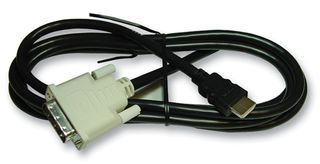 HDMI DVI-D Cable Assembly, 2m, Male-Male, Gold Plated