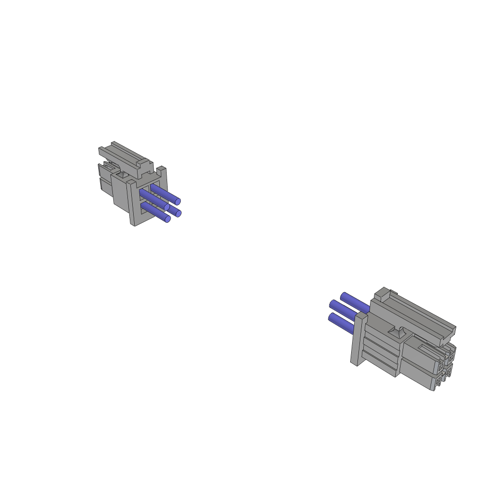 Cable Assembly AC Power 1.524m Power to Power 4 to 4 POS SKT-SKT Crimp-Crimp 24AWG