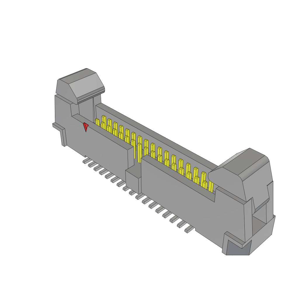 Conn Ejector Header HDR 34 POS 1.27mm Solder ST Top Entry SMD Tube