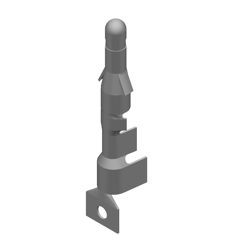 Male Power Contact, 13A, 250V, Crimp, Tin Plated Brass