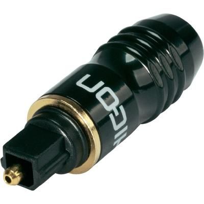 TOSLINK connector Plug, straight Number of pins: 1 Black Hicon HI-TL01 1 pc(s)