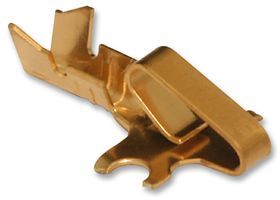 4 Pos Signal Female Crimp Connector, Brass/Bronze, Gold Plating, 2.54mm Pitch