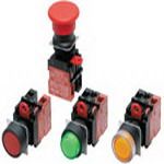 Red Illuminated Pushbutton Switch, DPST, 10A 440VAC, Screw Mount