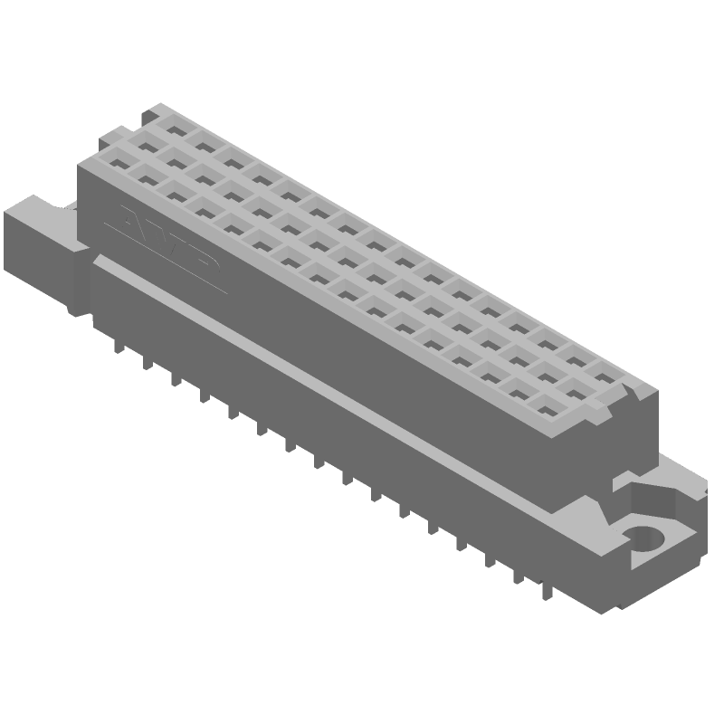 48 Pos Female Straight 2.54mm Pitch Solder Receptacle