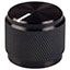 Metal Knurled Knob, Black, 0.250" Shaft