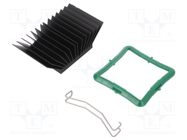Heat Sink Passive BGA Spread Clip 1.97°C/W Black Anodized