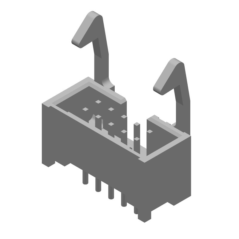10 Pos 2 Row 2.54mm Pitch Vertical Header, 1A, Gold Contact