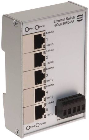Industrial Ethernet Switch 5x 10/100/1000 RJ45, ECON 2050-AA, Harting