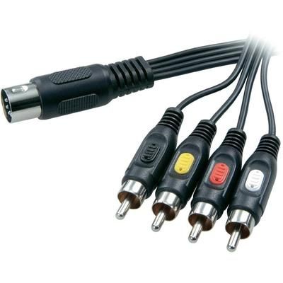 SpeaKa Professional 1,5m Diode plug 5-pin (DIN) to RCA plug (phono) Audio Extension Cable