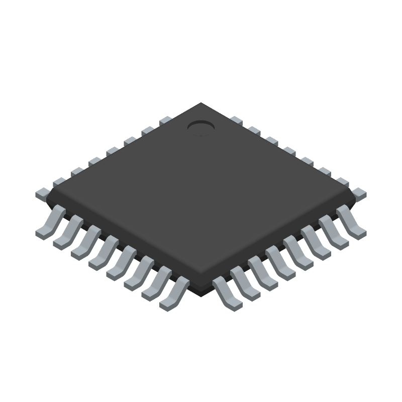 16-Bit Quad DAC, 1MS/s, SPI, Bipolar Voltage Output, QFP