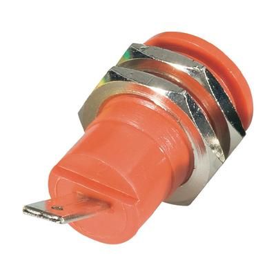 Safety jack socket Socket, vertical vertical Pin diameter: 4 mm Red