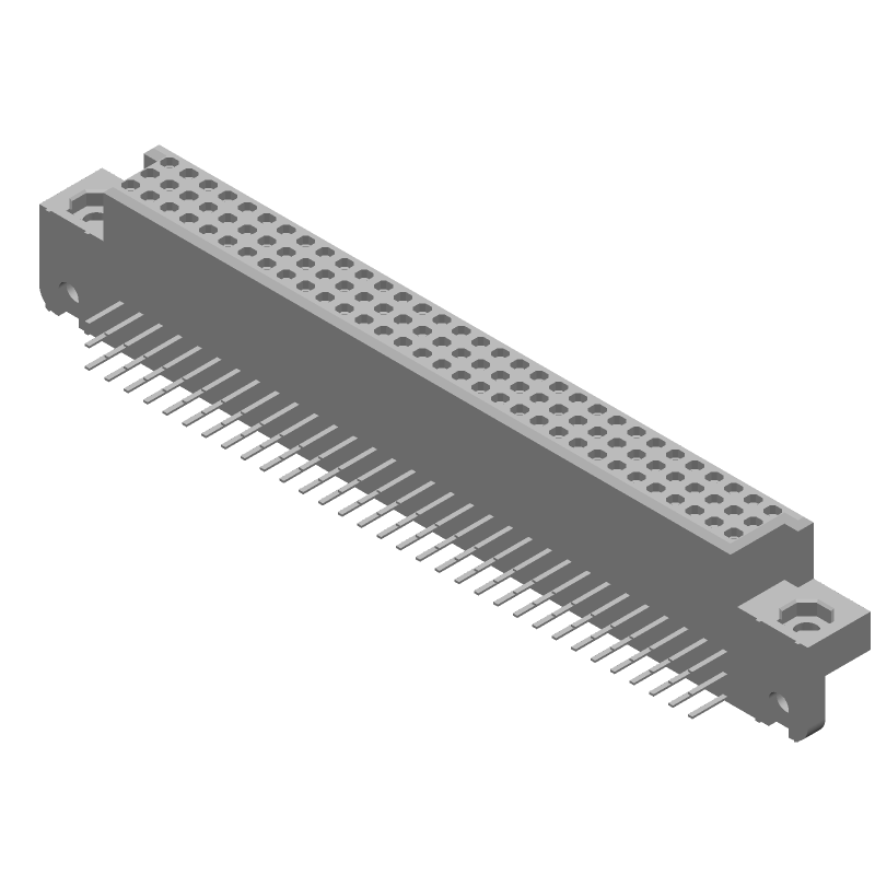 96 Pos 2.54mm RA Solder Thru-Hole Socket Connector