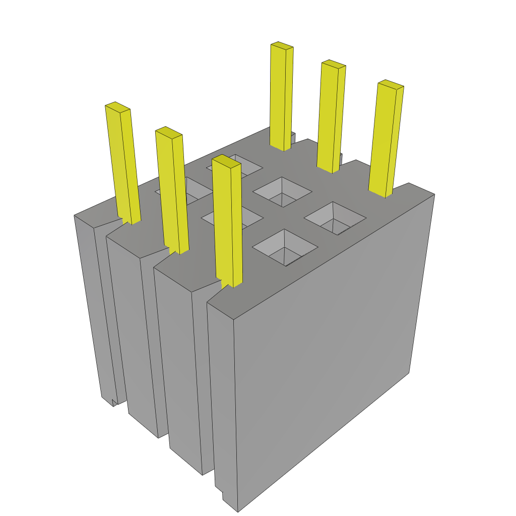 Conn Bottom Mount Socket Strip SKT 6 POS 2.54mm Solder ST Bottom Entry Thru-Hole Bulk