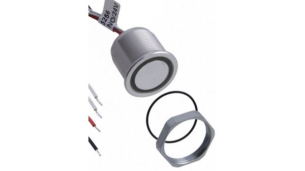 Piezo Pushbutton Switch, Red LED, SPST/SPDT, 42V, 100mA, IP67