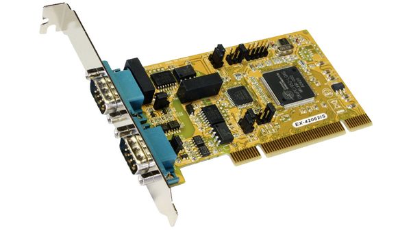 PCI Card2x RS422/485 DB9M, EX-42062IS, Exsys