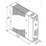 AC/DC 15V 0.67A 10W DIN Rail Power Supply, 6-Pin