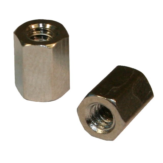Nut Hex 4-40-THD 4.77mm-A/F 3in/16in-A/F 0.188in-A/F 6.35mm-THK 1in/4in-THK 0.25in-THK Brass Nickel