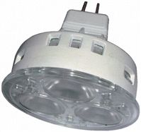 GU5.3 LED Cluster Lamp, White, 350 mA, 12/24 V ac/V dc, 50mm, 25  30 view angle
