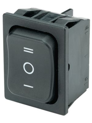 Rocker Switch, DPDT, Quick Connect Terminal, Rocker Actuator, Panel Mount