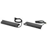 The 30A, single-phase 120V horizontal power strip in black has 10 IEC C-13 receptacles