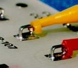 Surface-mount flat-wire PCB test point, 2 A