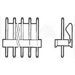 12P MTA-156 HDR, 7A, 600V, Gold, Through Hole, Wire-to-Board