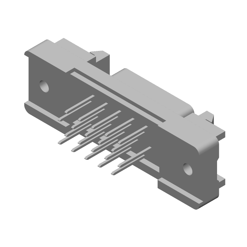 20 Pos Signal Connector, Gold Plated Bronze, 30V, Shielded, Through Hole, Vertical