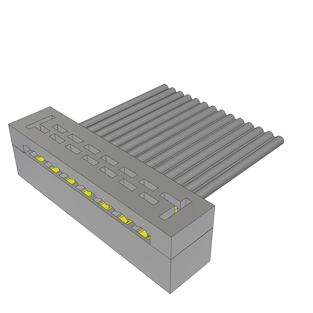 Conn IDC Connector SKT 14 POS 2mm IDT RA Cable Mount TIGER EYE™ Tube