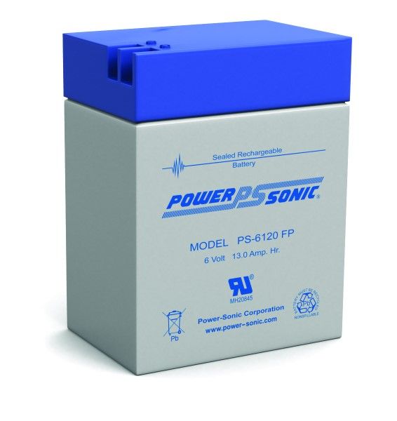 Sealed Lead Acid Battery 6V 13.0AH 650mA FASTON POLARIZED