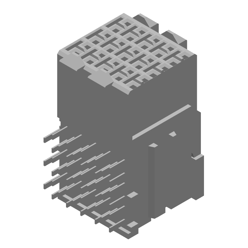 30 Pos RA Thru-Hole Press-Fit Backplane Connector, 1.15A, 250V