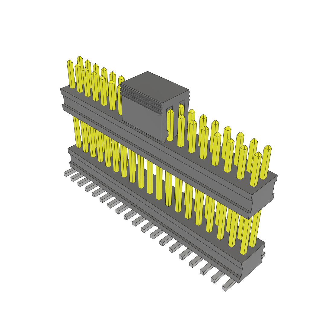 Conn Board Stacker HDR 38 POS 1.27mm Solder ST Top Entry SMD Tube