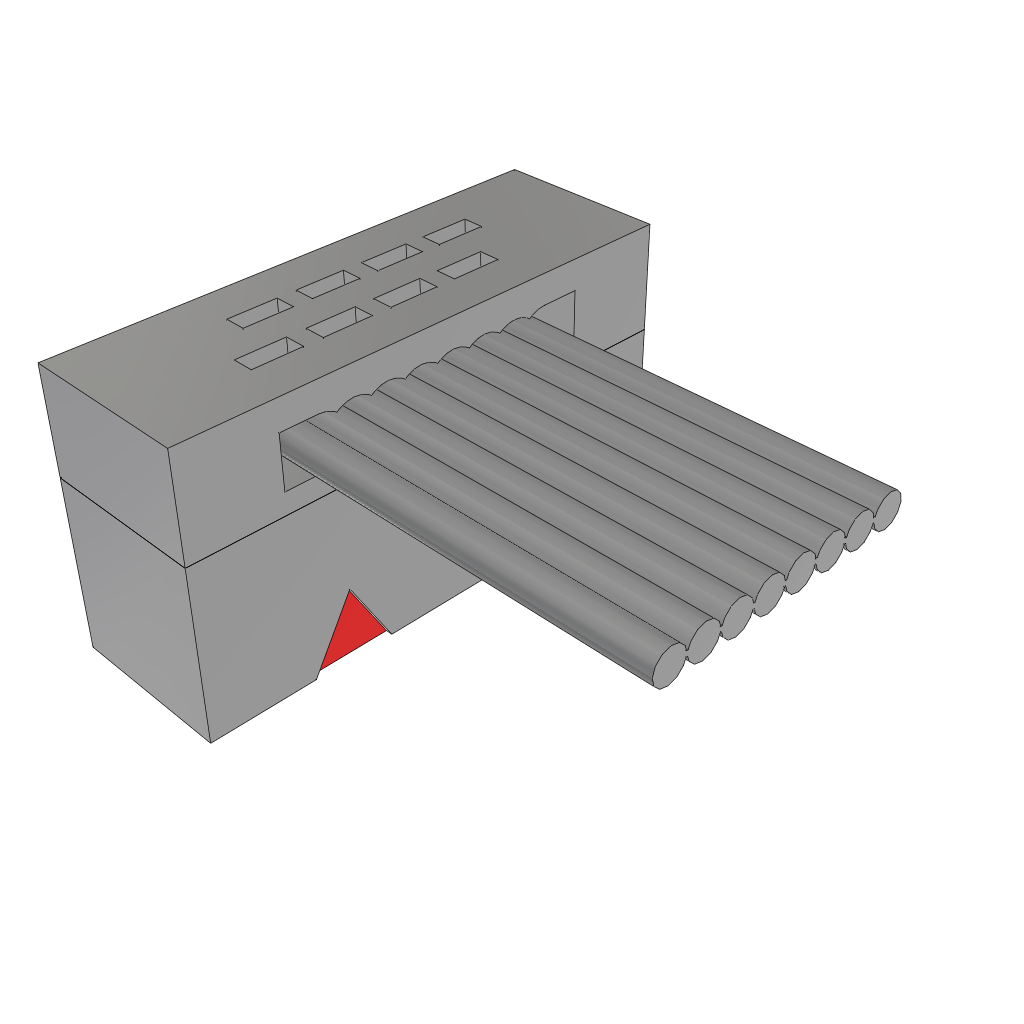 Conn IDC Connector SKT 8 POS 1.27mm IDT RA Cable Mount Tube