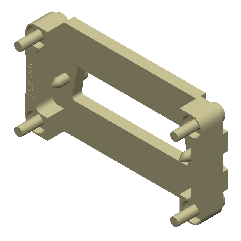 Rectangular Connector Adapter, 25 Contacts(Side1), 25 Contacts(Side2), Panel Mount, Female-Female