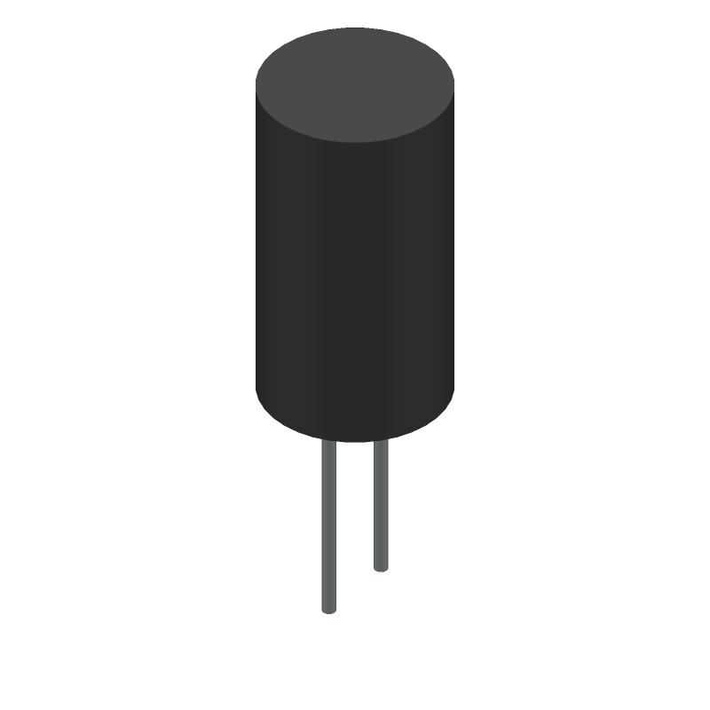 100uF 25V Radial Aluminum Electrolytic Capacitor