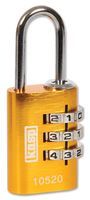 KASP SECURITY   K10520YELD   LOCK, COMBI, ALUMINIUM, 20MM, YELLOW