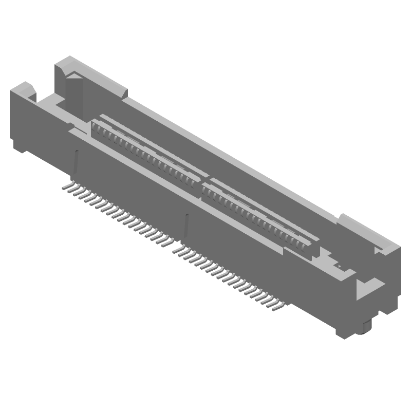 High-Speed Receptacle Connector, 76 Pos, 2.54mm Pitch, 10Gbps, 11.5A