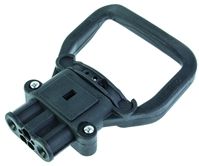 Black Chassis Mount Industrial Power Socket, Rated At 80A, 150 V ac