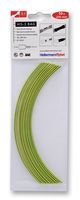 HELLERMANNTYTON   HIS-3 1.5/0.5 G/Y   Heat Shrink Tubing, HIS-3, Pack of 10 200mm Pieces, 1.5 mm, 0.059 ", 3:1, Green, Yellow, 7.87 "