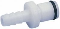 Straight Male Coupling Insert - Non-Valved, Free Floating Mount, Acetal
