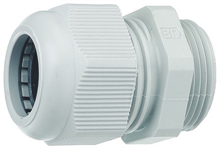 Cable gland M12 x 1.5 2. . .5 mm 8 mm Polyamide grey, RAL 7035 IP 68 up to 5 bars, 50.612PAR7035, Jacob